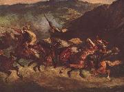 Eugene Delacroix Marokkanische Fantasia USA oil painting artist
